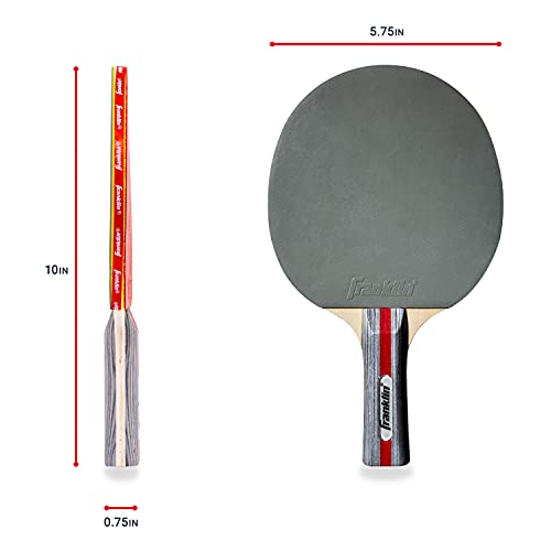 Franklin Sports Performance Table Tennis Paddle - Pro Style - Red + Gray - image 2