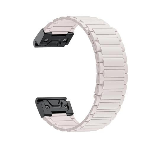 [�����ȓX] 26mm �V���R���X�g���b�v �ɓK��Garmin Band Fenix 8 7X 7 Pro Fenix 6X 5X 5Plus Tactix 7 Enduro 3 2 Loop Descent Mk1 �u���X���b�g(Starlight2)