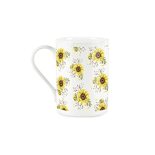 You are My Sunshine - Anniversary Romantic Mug Sunflowers - Bone China Style White Mug Coffee Tea Present Love Gift - Image 2