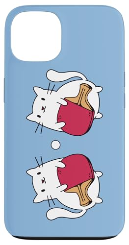 卓球ウェア レディース 猫 卓球選手 猫 スマホケース iPhone 13 用