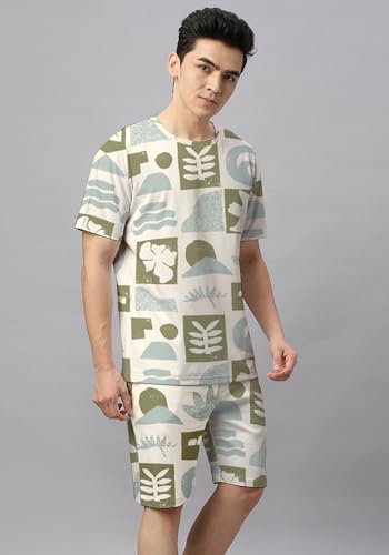 Image of Wear Your Opinion Mens Co ord Set All Over Printed T-Shirt & Short Set