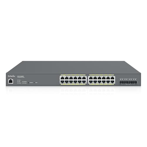 Image of EnGenius Cloud ECS1528FP 24-Port Gigabit PoE+ Switch with 410W Budget & 4 SFP+ Ports