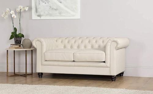 Image of Modern & Classic Chesterfield Sofa 5 Seater Sofa Velvet L-Shape Corner Sectional Button Tufted Sofa for Living Room, Dining Room, Office and Hallway-(Beige).
