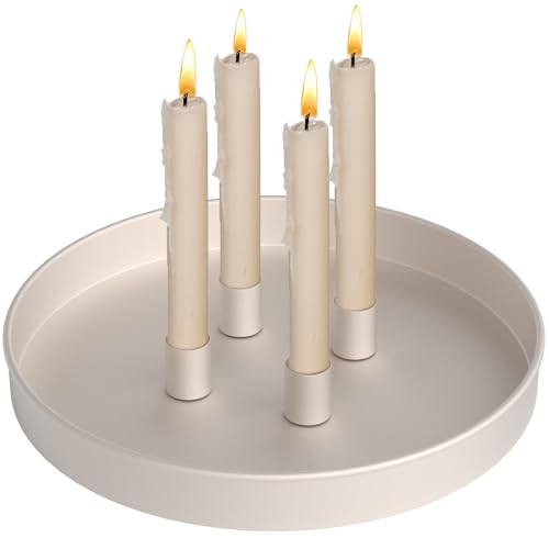 Magnet Kerzentablett Ø 23,6 cm für Stabkerzen, Metall Kerzenständer...