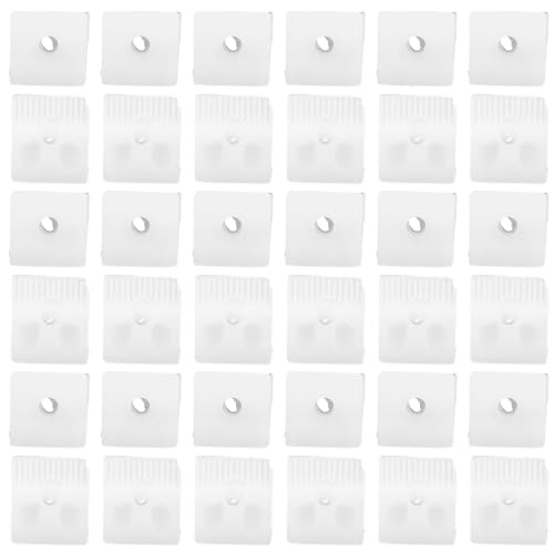 DONFAMDS Soportes de Esquina de Plástico Blanco y Fijación Estable 100 Piezas con Tornillos para Refuerzo de Muebles en Cajones y Armarios