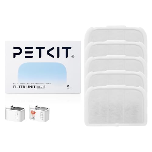PETKIT Filter Unit Rect for EVERSWEET MAX Cordless Water Fountain Replacement for 105 fl oz/3L Automatic Cat Fountain 5 pack