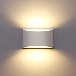 Lamparas De Pared Voltech HYDONG Apliques de Pared Yeso 7W Blanco Cálido LED Modernos Lámpara de Pared Interior para Sala de Estar, Dormitorio, Pasillo (Incluye Bombilla LED G9)