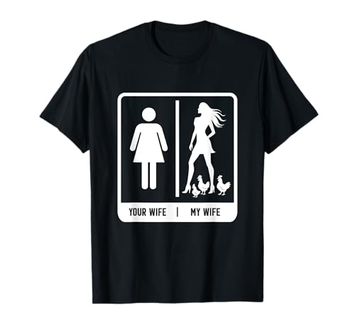 Chicken Dad - Funny Father's Day Rooster My Wife Farmers T-Shirt