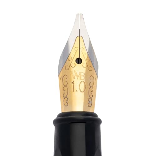 Erudite - Broad Nib (Black Secction Gold Trim) - 1 peça Poly bag packaging
