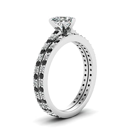 Image of 55Carat Choose Your Gemstone Classic Delicate Diamond CZ Wedding Set sterling silver Heart Shape Wedding Ring Sets Ornaments Surprise for Wife Symbol of Love Clarity Comfortable US Size 4 to 12