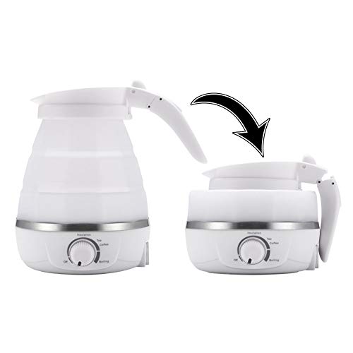 Preisvergleich Produktbild ShangSky Reisewasserkocher Faltbarer Temperatureinstellung Camping Wasserkocher Silikon Automatisch Dual Voltage 700W 600ml für Outdoor Wandern Survival