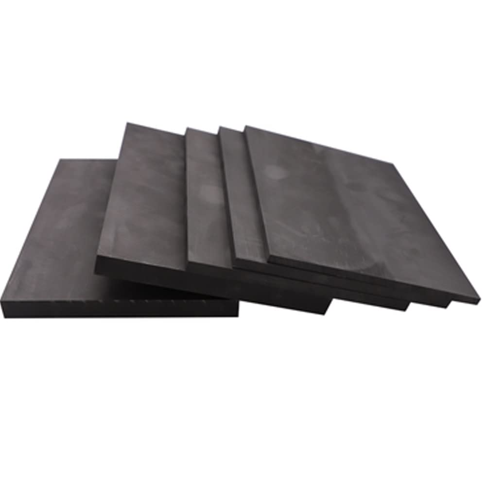 Placa de grafito de alta densidad de 5 piezas, lámina de carbono conductora, placa de electrodo resistente a altas temperaturas, bloque electrolítico de ánodo for laboratorio ( Size : 100*100*10mm )