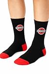 TFL6302 Mens Licensed Underground Roundel Embroidery Sock Size 6-11