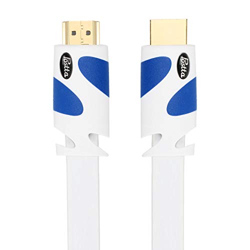 Cable HDMI de 30 pies plano compatible con 4K y 3D ideal para instalaciones de cine en casa
