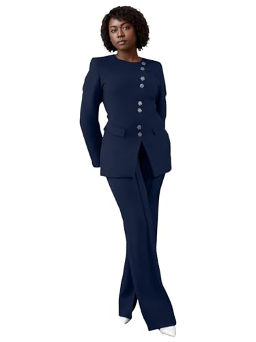 Women Suits 2 Piece Formal Slim Fit Set for Women Work Business Tuxedo Suit Set Prom Wedding Suits for Guest