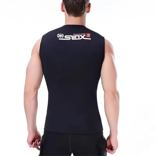Chaleco de Neopreno 3mm para Hombre y Mujer, Chaqueta sin Mangas con Cierre Frontal para Canotaje, Buceo, Surf y Snorkel miniatura 5