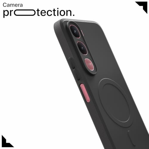 Image of Pikkme Back Cover for Vivo Y31 5G Soft Matte Silicone Mag-Safe Design (Mag-Safe Not Support) Camera Protection | Slim Fit Bumper Cover (Black)