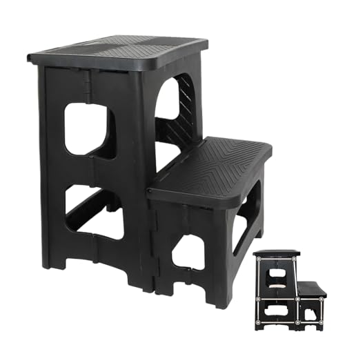 Pasaje no alevado y plegable de 2 niveles - Taburete plegable con 2 pasos | 2 pasos plegables Step | Paso plegable de 2 pasos | Paso plegable de 2 pasos | Pezón