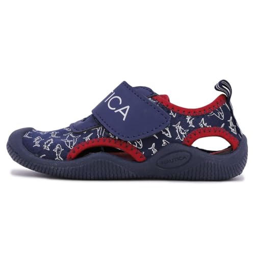 Image of Nautica Kids Water Shoes for Boys Girls Toddler Quick Dry Swim Shoes Aqua Socks Beach Pool Closed Toe Barefoot Summer Watershoes for Toddlers Size 5-12