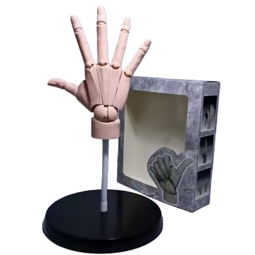 Sailozai 指関節付きの超可動式1/1スケールハンドモデル。関節、バイオミメティックボディ、左右の手へのペイント、アート、ネイルアート素材、ボディアートなどに最適です。 (高可動フィギュア（肌色右手）)