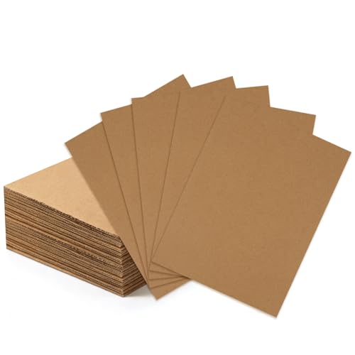 Cardboard Sheets13 Pack 8.5x11 Corrugated Cardboard Sheets Cardboard Inserts Flat for DIY Crafts Packing Shipping Mailing(Brown)