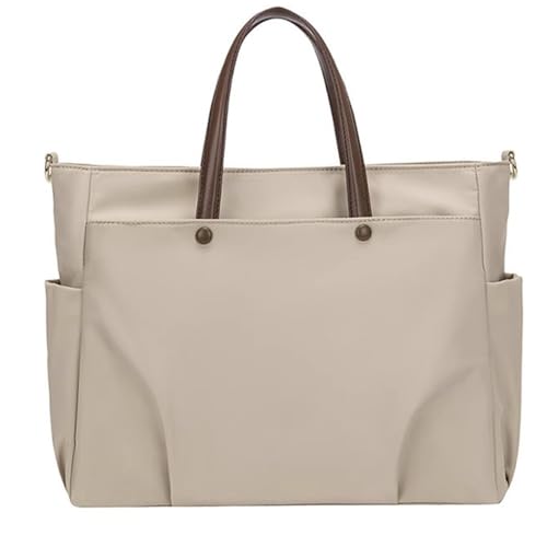 Womens Briefcase Women's Shoulder Handheld Briefcase Women Business Briefcase Business Work Bag(Apricot)