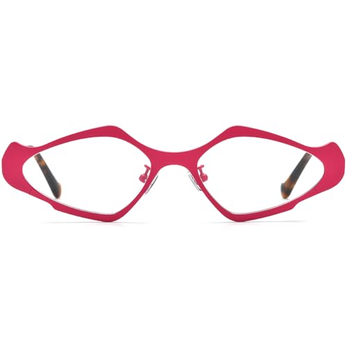 Image of FONEX Colorful Pure Titanium Glasses Frame Women Retro Round Eyeglasses