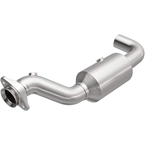 MagnaFlow Direct-Fit Catalytic Converter OEM Grade Federal/EPA Compliant 21-474 - Stainless Steel 2.5in Main Piping, 27.25in Overall Length, Pre-Converter & Midbed O2 Sensor - F-150 OEM Replacement