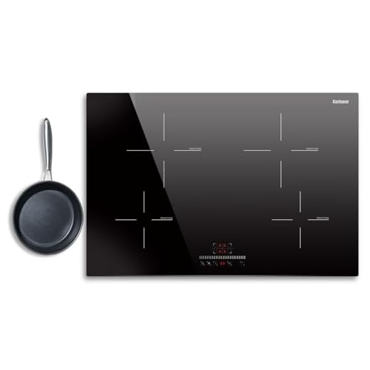 Karinear Cooktop De Indução De 30 Polegadas, Cooktop Elétrico De 4 Bocas Com Controle De Toque, Fogão De Indução Com 9 Níveis De Potência, Trava De Segurança Para Crianças E Temporizador, 7200 W, 22