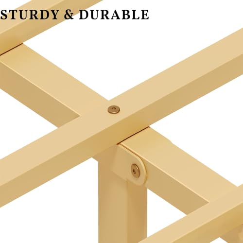 Image of ZIYOO 14 inch Full Bamboo Bed Frame with Wavy Headboard & Footboard | No Box Spring Needed, Easy Assembly Bamboo Platform Bed. Minimalist Japanese style, great for bedrooms, hotels and homestays.