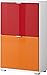 Produktbild Germania 8794-84 3-TLG. Schuhschrank-Set Colorado in Weiß (Orange/Rot), 53 x 91 x 30 cm (BxHxT)