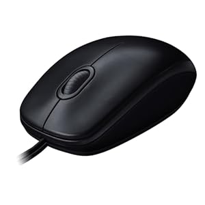 Logitech M100 Wired USB Mouse, 3-Buttons,1000 DPI Optical Tracking, Ambidextrous, Compatible with PC, Mac, Laptop – Black