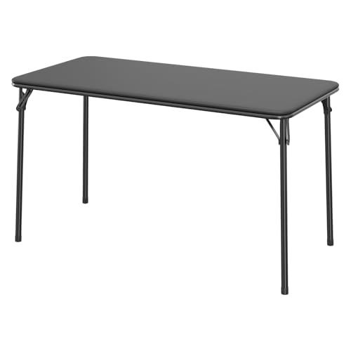 GarveeMore Mesa Catering Plegable Portátil Rectangular, Carga Máxima 159 kg, para Camping y Eventos Exteriores e Interiores, 120×51×71 cm, Negro