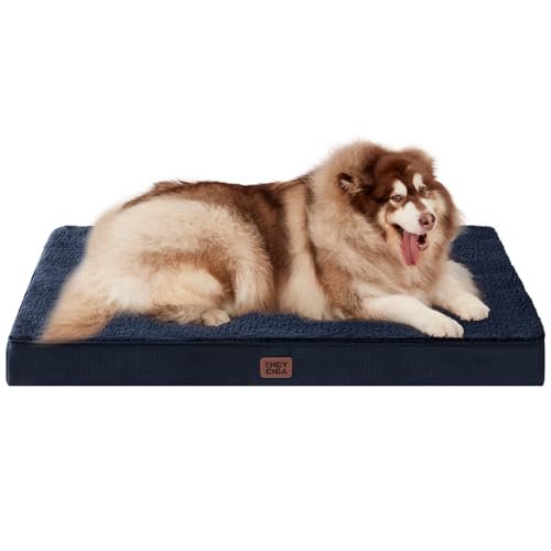 EHEYCIGA Cuccia Cane Interno Taglia Grande XXL, (120L x 74W cm) Ortopedica Cuscino per Cani, Cuscino Cane Sfoderabile e Lavabile, Ortopedico Lettino per Cani, Orthopedic Dog Bed, Blu Navy