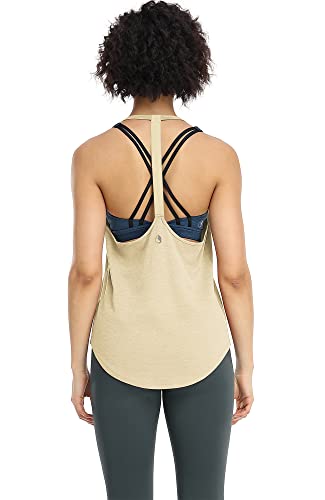 Image of icyzone Workout Tank Tops for Women - Athletic Yoga Tops, T-Back Running Tank Top(Pack of 2)