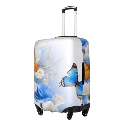 Flowers And Butterfly Print Luggage Suitcase Covers Elastic Washable Luggage Protector Luggage Covers For Suitcase2