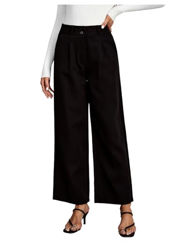 Women's Wide Leg Dress Pants High Waisted Work Business Casual Trousers with Pockets
