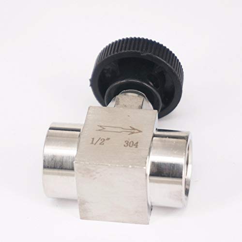 Vanne à pointeau en acier inoxydable 304 robuste taraudée 1/2 BSP - 5