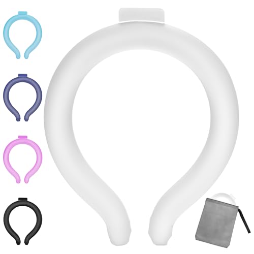Image of Neck Cooling Tube, Wearable Body Cooler Freeze Below 64F with Insulated Bag, Reusable Cooling Neck Wraps for Summer, Outdoor Sports, Hiking, Travel, Hot Weather Relief for Men & Women (White)