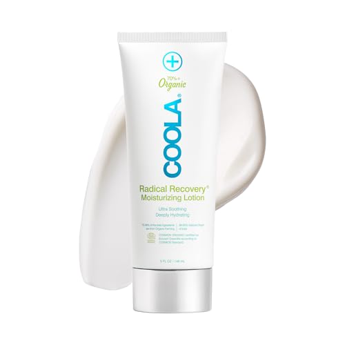 COOLA Organic Radical Recovery After Sun Body Lotion, Includes Aloe Vera, Agave and Lavender Oil for Sunburn Relief, 5 Fl Oz
