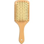 Wooden Hair Brush Reusable Short Paddle Hairs Dressing Rectangle Anti Static Mens Styling Air Paddles Hair Massage Women Wooden Detangling Salon Brushes for Reducing Hair Breakage (Pack of 1)