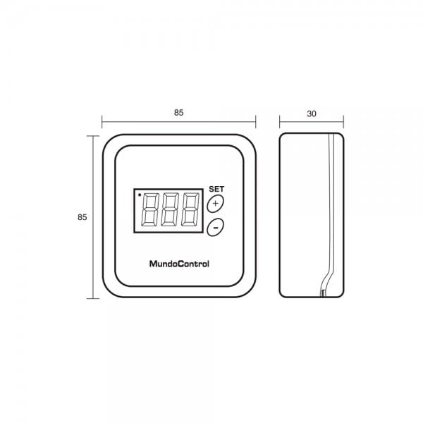 Termostato digital ambiente con sonda 16A