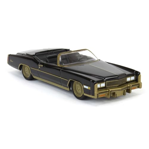 Camioneta 1:64 Cadillac Eldorado Convertible 1976 Negra miniatura 2