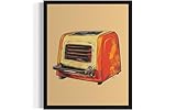 Toaster Pop Art Print Poster, Vintage Retro Wall Art Decor Paintings Classic Artwork for Bedroom Living Room Decorations. Gallery 14C (Toaster, 8 x 10 inches, Unframed)