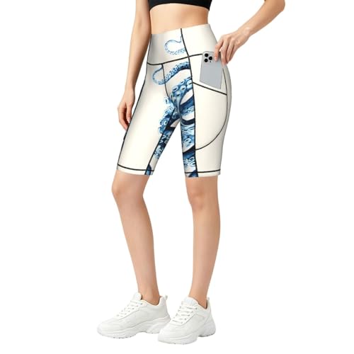 Short de yoga pour femme taille haute avec poches pour le running