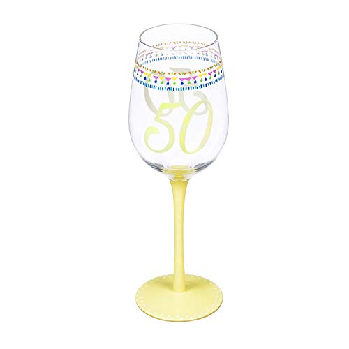 Cypress Home Beautiful 50Th Birthday Color Changing Wine Glass - 3 X 3 X 10 Inches Homegoods And Accessories For Every Space #TOP24