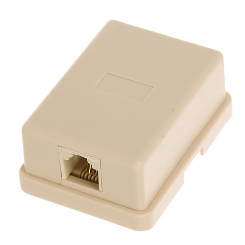 DECHOUS 10�d�b���Ή�6P4C RJ11�V���O���|�[�g�d�b�����{�b�N�X �x�[�W���J���[ PC�f�ލ̗p�ȒP�ݒu�M���r�؂�Ȃ� �I�t�B�X�d�b�p�z�����[�{�b�N�X