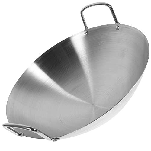 Wok de acero inoxidable con doble asa 28x28 cm miniatura 2