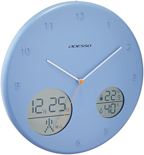 アデッソ アナデジ電波ウォールクロック AL-702BL