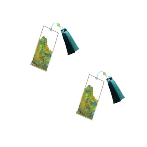 Marque page artisanal de prestige motifs chinois et frange soyeuse Homoyoyo pour collectionneur